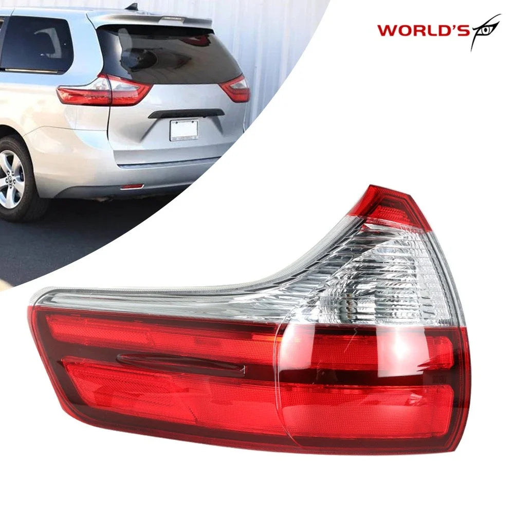 Rear Outer Brake Tail Light for Toyota Sienna (2015–2020) Clear Left Side
