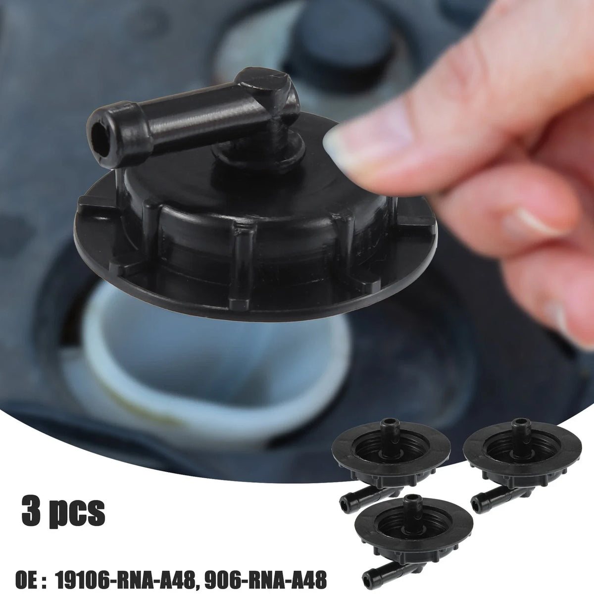 3pcs Windshield Washer Fluid Reservoir Cap for Acura CL (1997–1999)