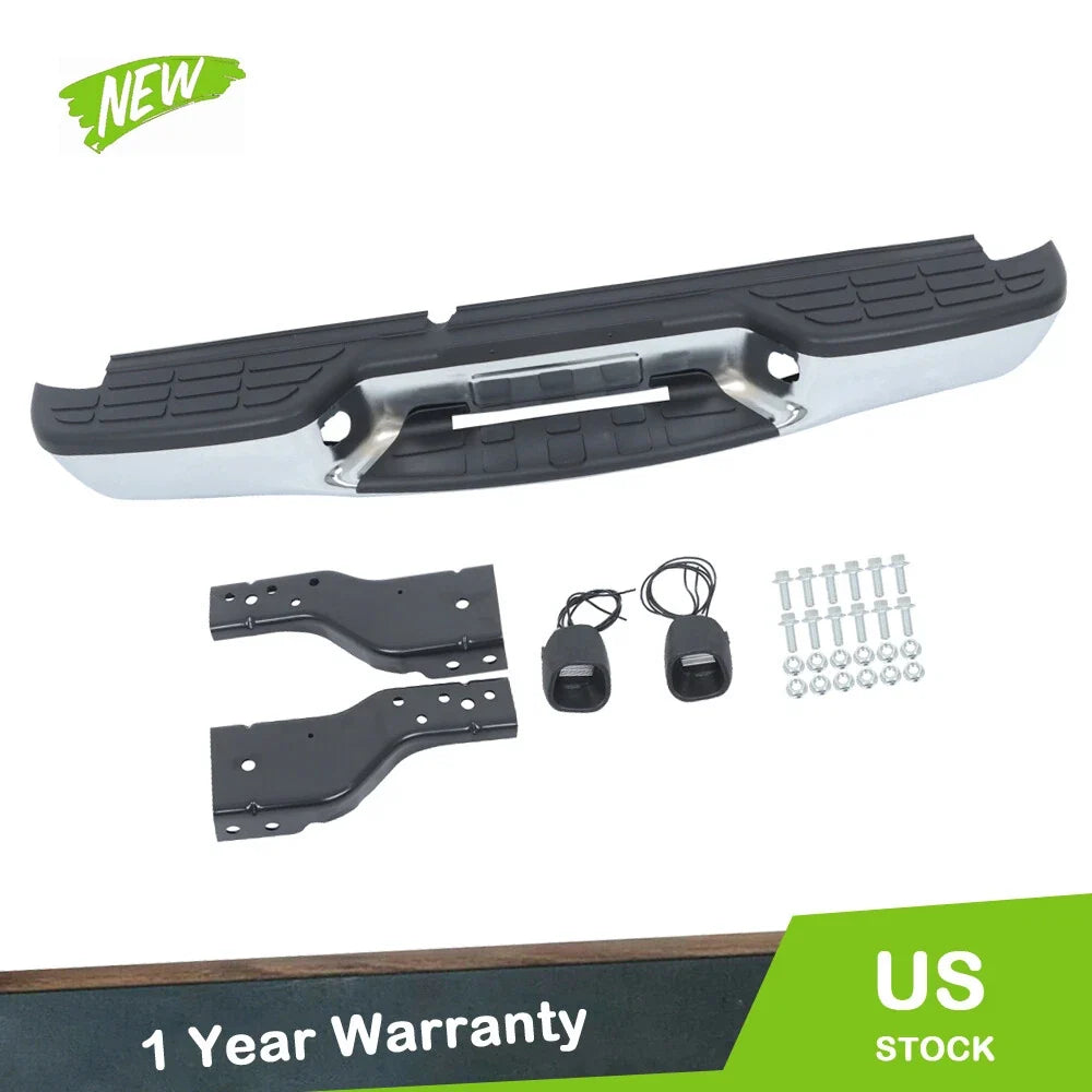 Chrome Rear Step Bumper for Chevy S10 GMC Sonoma (1998–2004)
