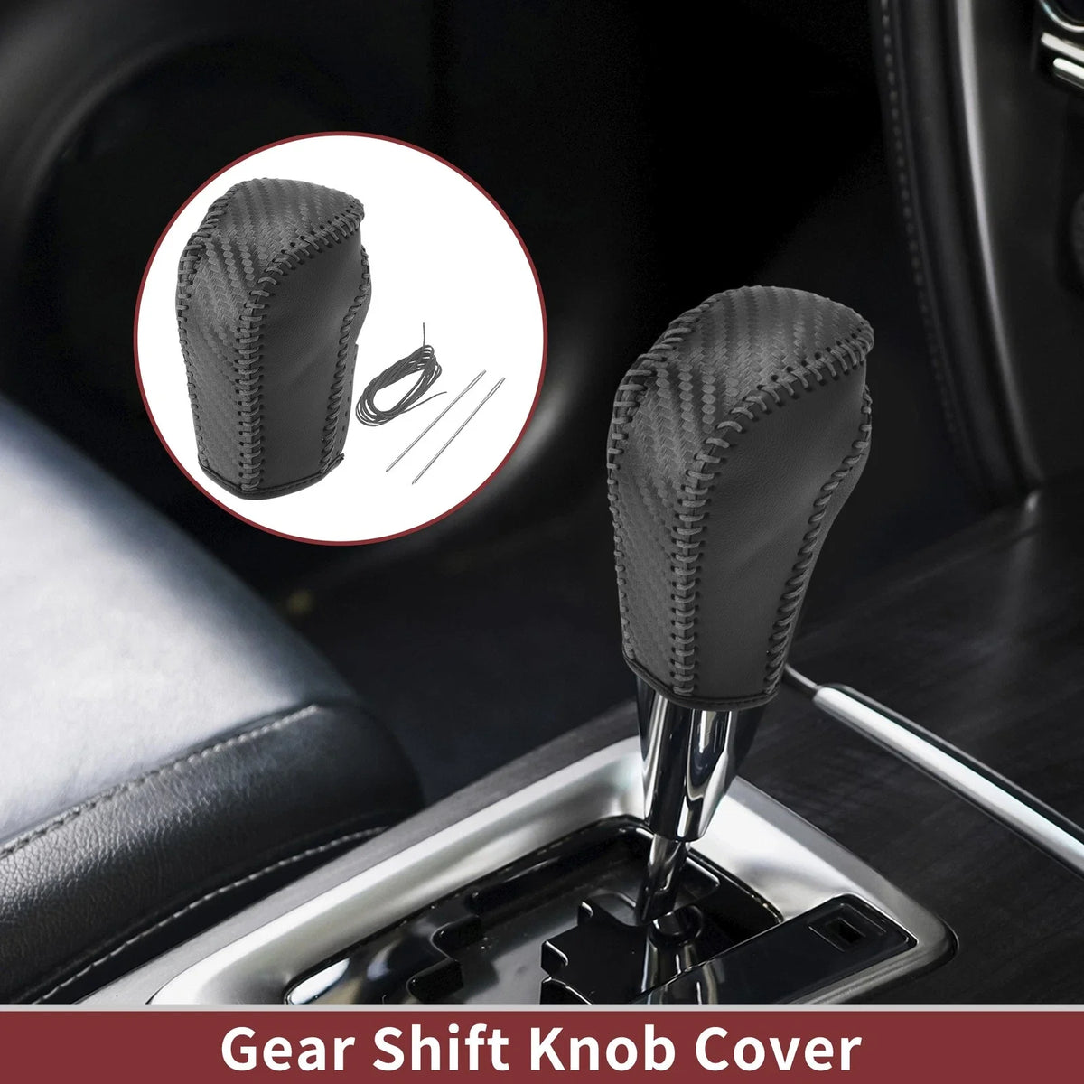 1Pc Gear Shift Knob Cover for Honda Inspire (2023) Gray Faux Leather