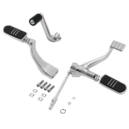 Mid Control Shifter Lever Footpegs for Harley Sportster (2014-2022) Chrome