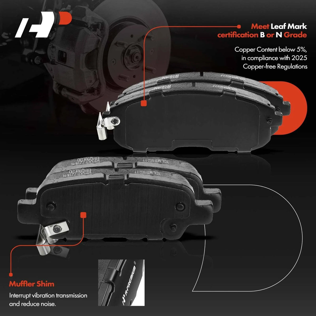 Ceramic Brake Pads and Drilled Rotors for Nissan Sentra 2007-2012