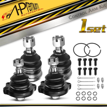 Set of 4 Front Lower & Upper Ball Joints for Nissan D21 (1986–1994)