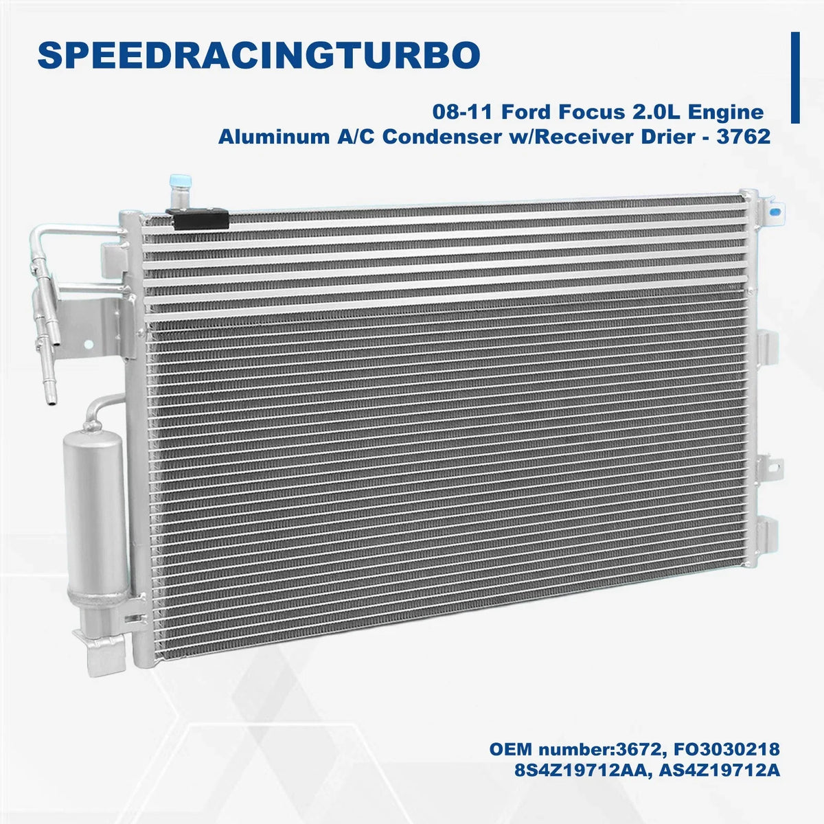 2008-2011 Ford Focus 2.0 A/C Condenser - Aluminum 3672