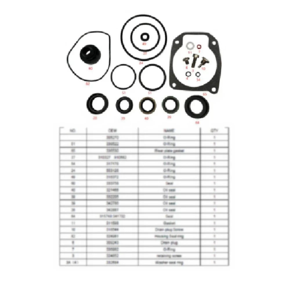 Seal Kit 433550 for 40-50hp Evinrude Johnson Outboard (1989-2005)