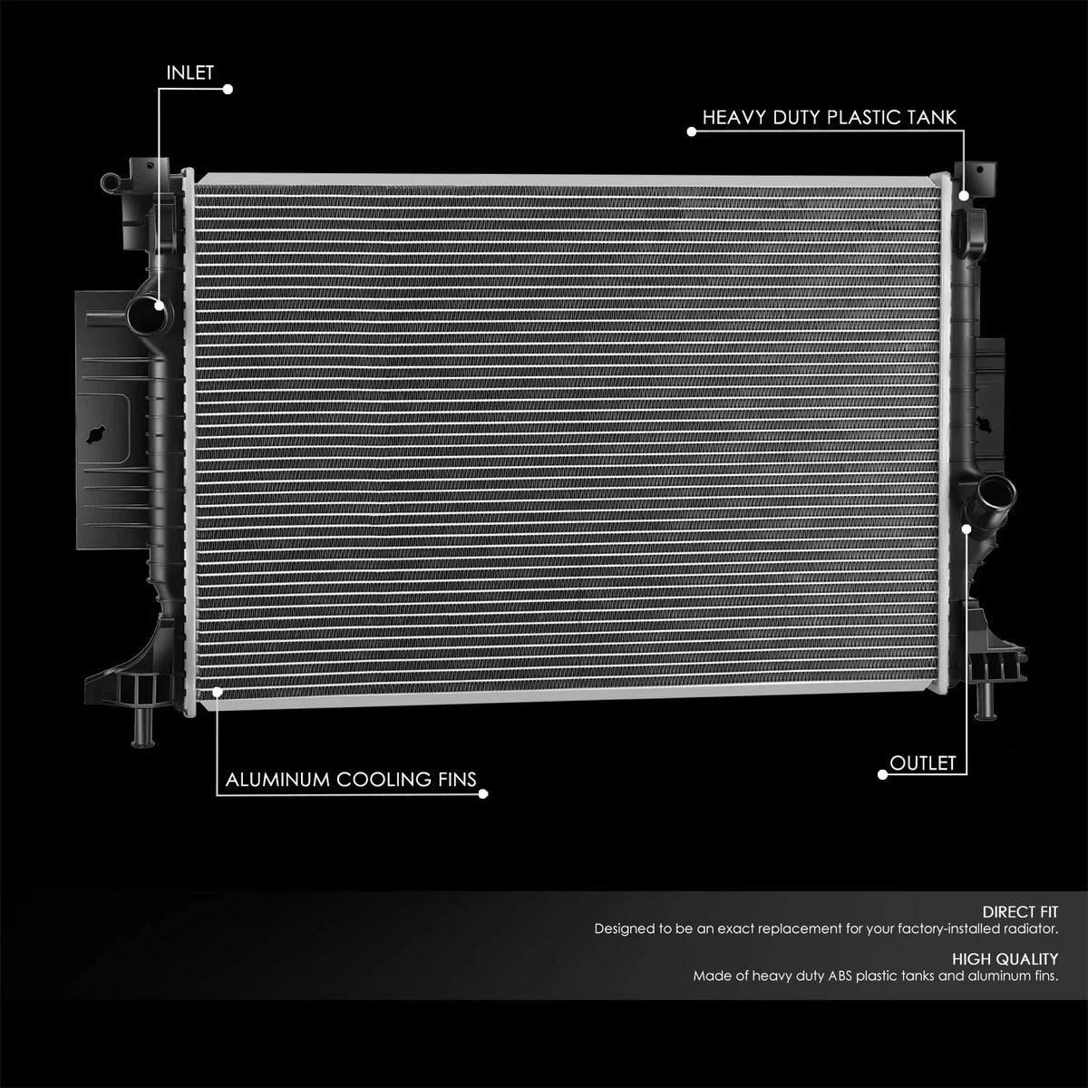 Aluminum Radiator for Ford Escape Lincoln MKC (2017–2019) DPI 13650