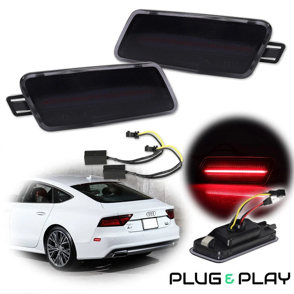 2X Red LED Side Marker Lights for Audi A7 (2012–2018)