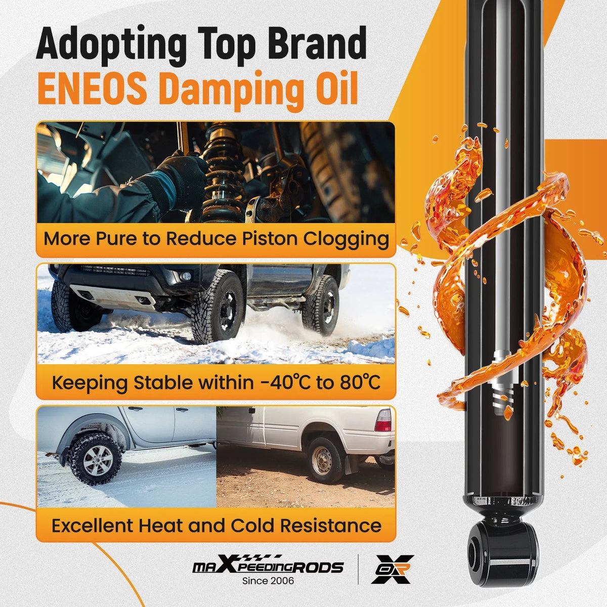 Rear Strut Shock Pair for Focus ST RS (2013-2018)