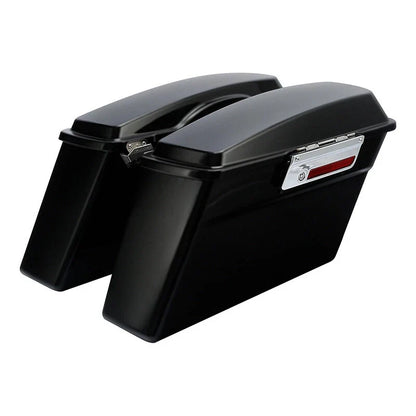 Matte Hard Saddlebags & Conversion Bracket for Harley Softail FLST (1984–2017)