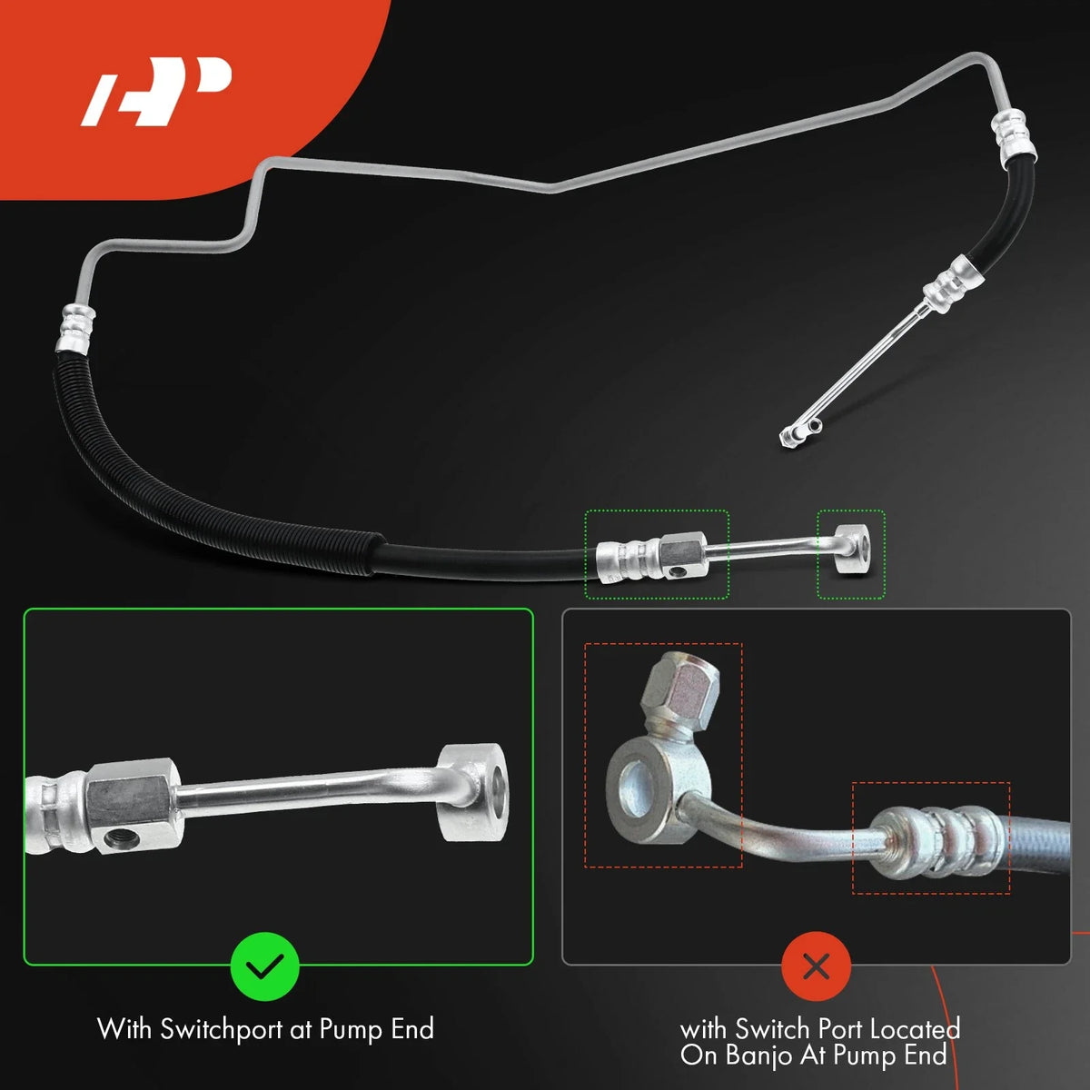 Pressure Line Hose for Power Steering - Nissan Frontier & Xterra 2005-2015