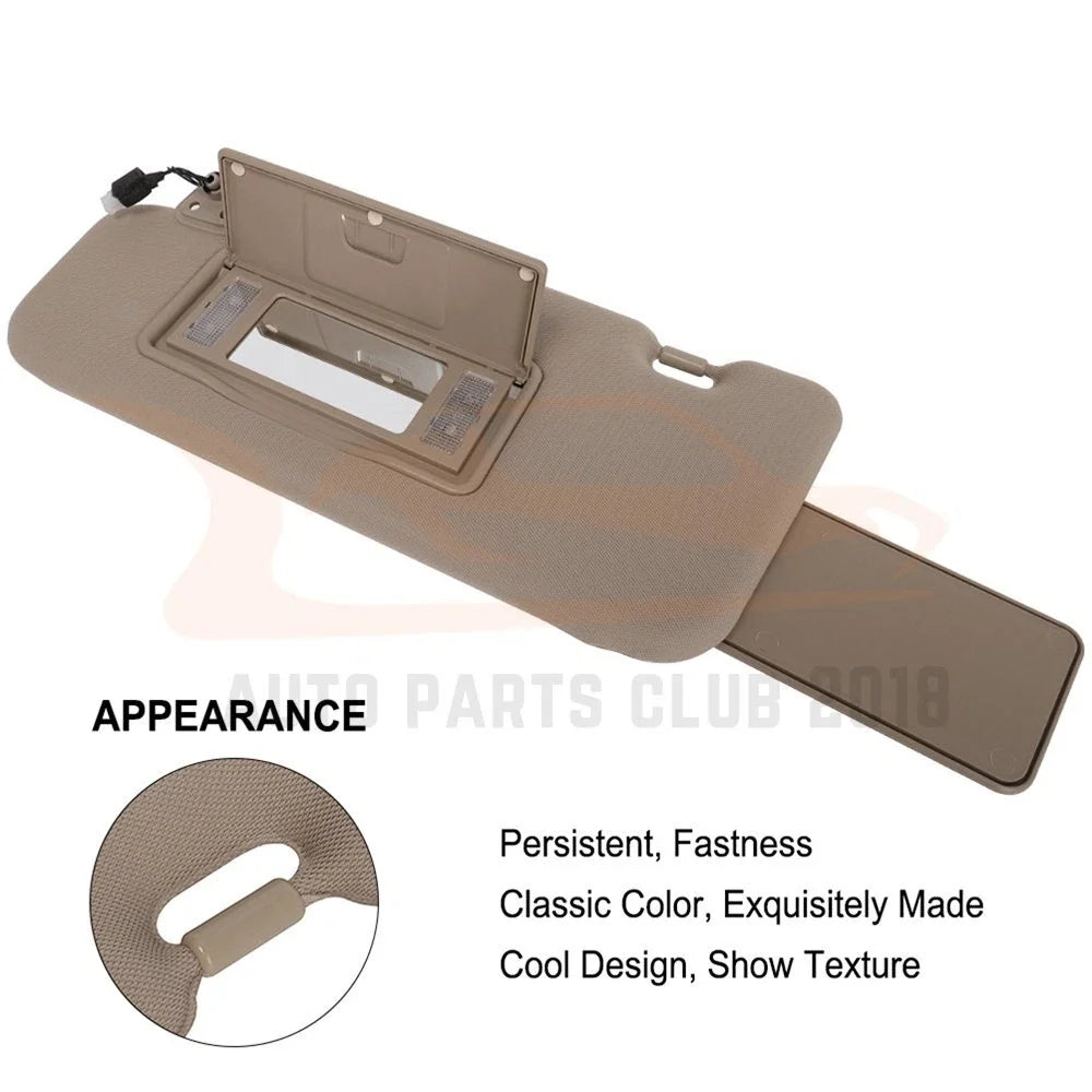 Sun Visor Beige LH for Nissan Murano (2006–2008) 96401-CC22B + Lamp