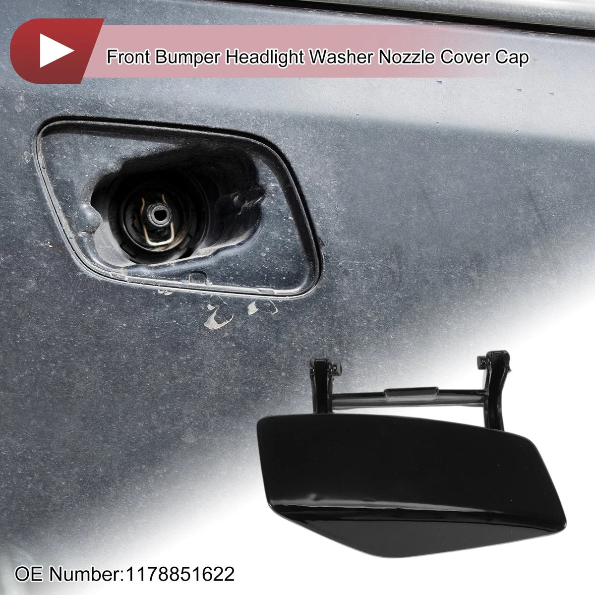 Front Right Bumper Trim Nozzle Cover No. 1178851622 for Mercedes-Benz CLA250 (2014–2019)