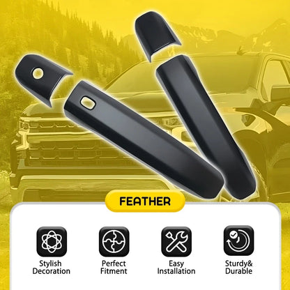 4-Piece Matte Black Door Handle Covers for Chevy Silverado 1500 (2019-2025)
