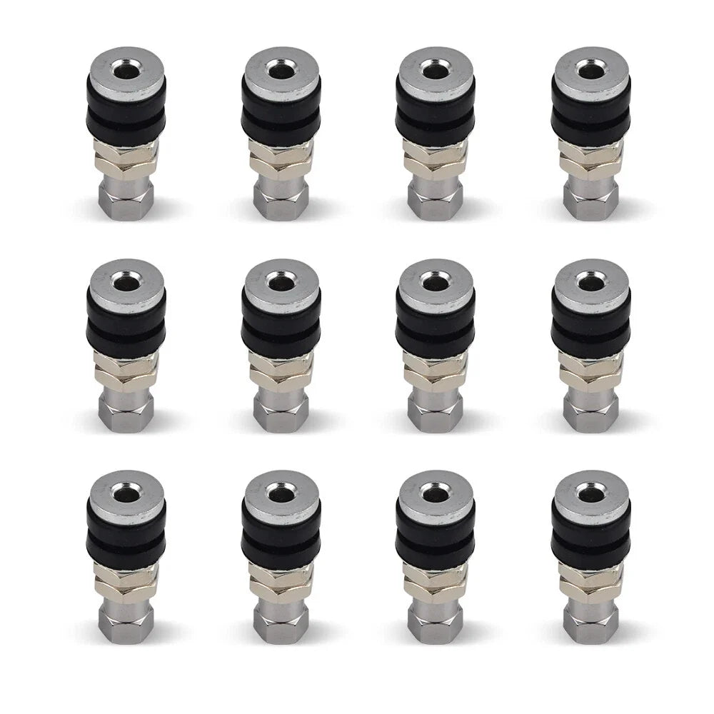 Set of 12 Chrome Rod Wheel Tire Valve Stems TR161 for Honda Suzuki Can-Am