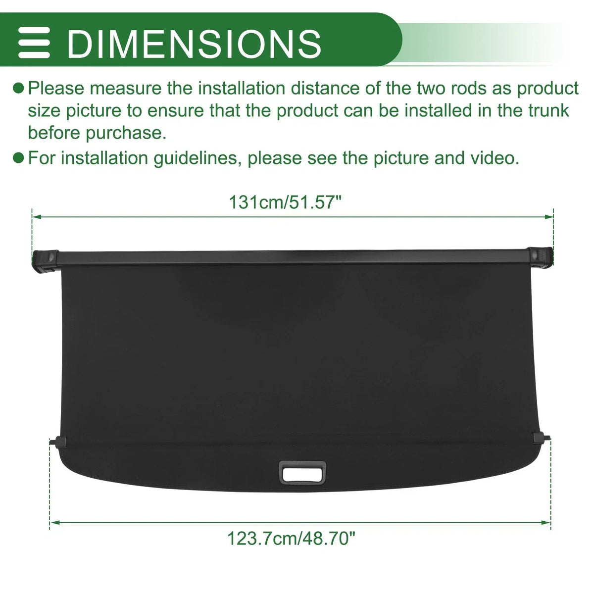 Cargo Cover Retractable for Mercedes-Benz GLS (2012–2018) Gloss Black