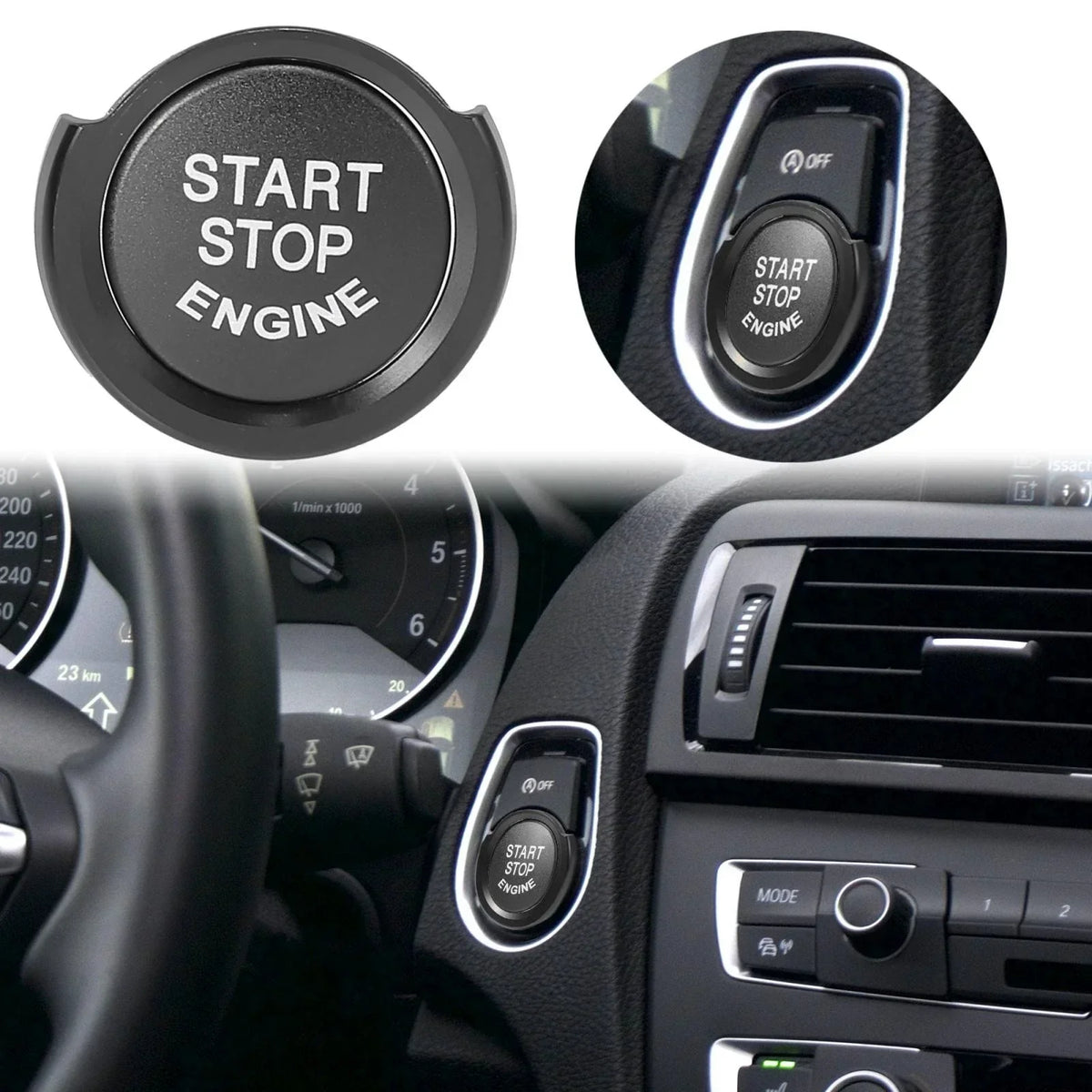 Start Stop Button Cover with Ring for X1 X2 1/2/3/4 Series - Black