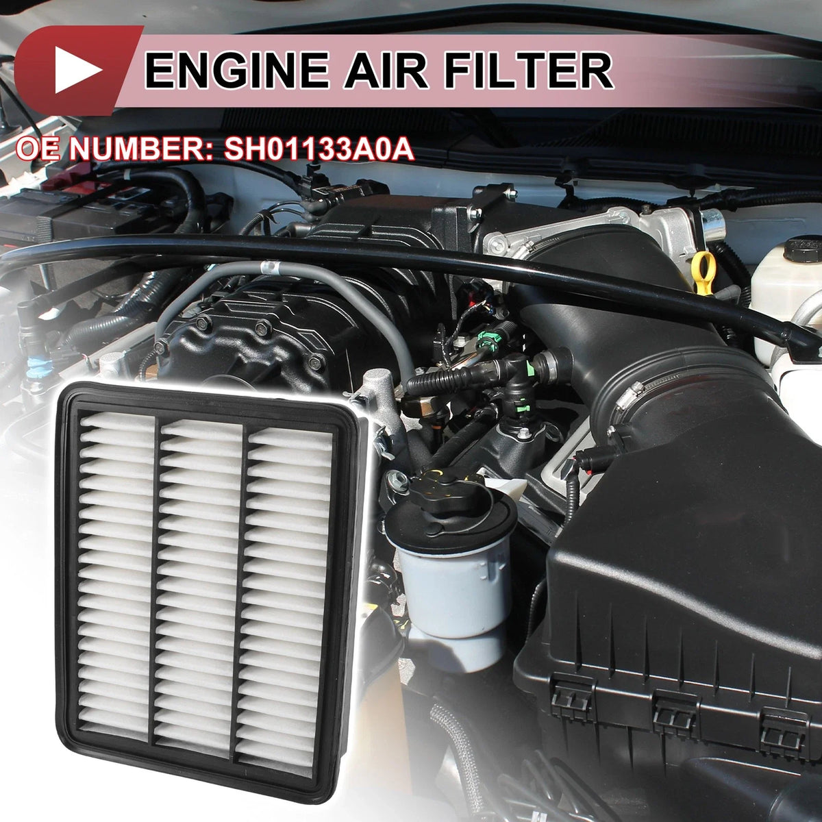Car Engine Air Filter No.SH01133A0A for Mazda 3 (2013) 1 Pc Long Life