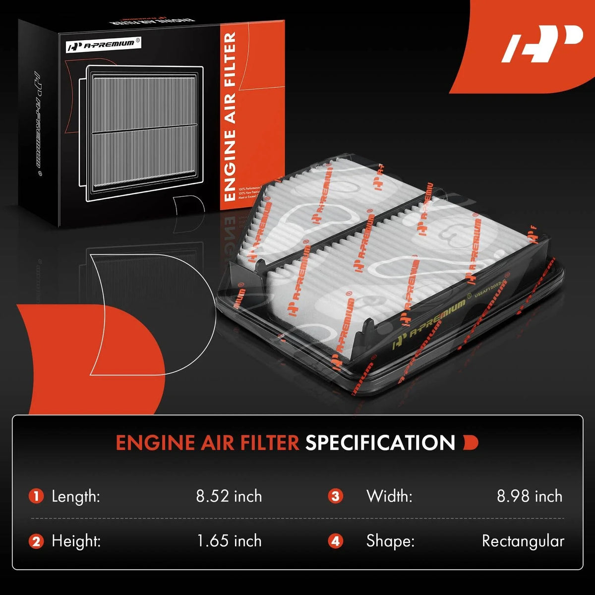 Set of 2 Engine Air Filters for 2016-2022 Honda HR-V