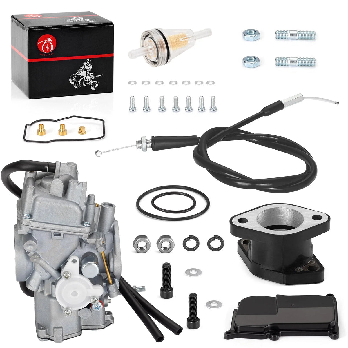 Carburetor Intake Boot Throttle Cable for Yamaha Warrior 350 YFM350X (1993–2004)