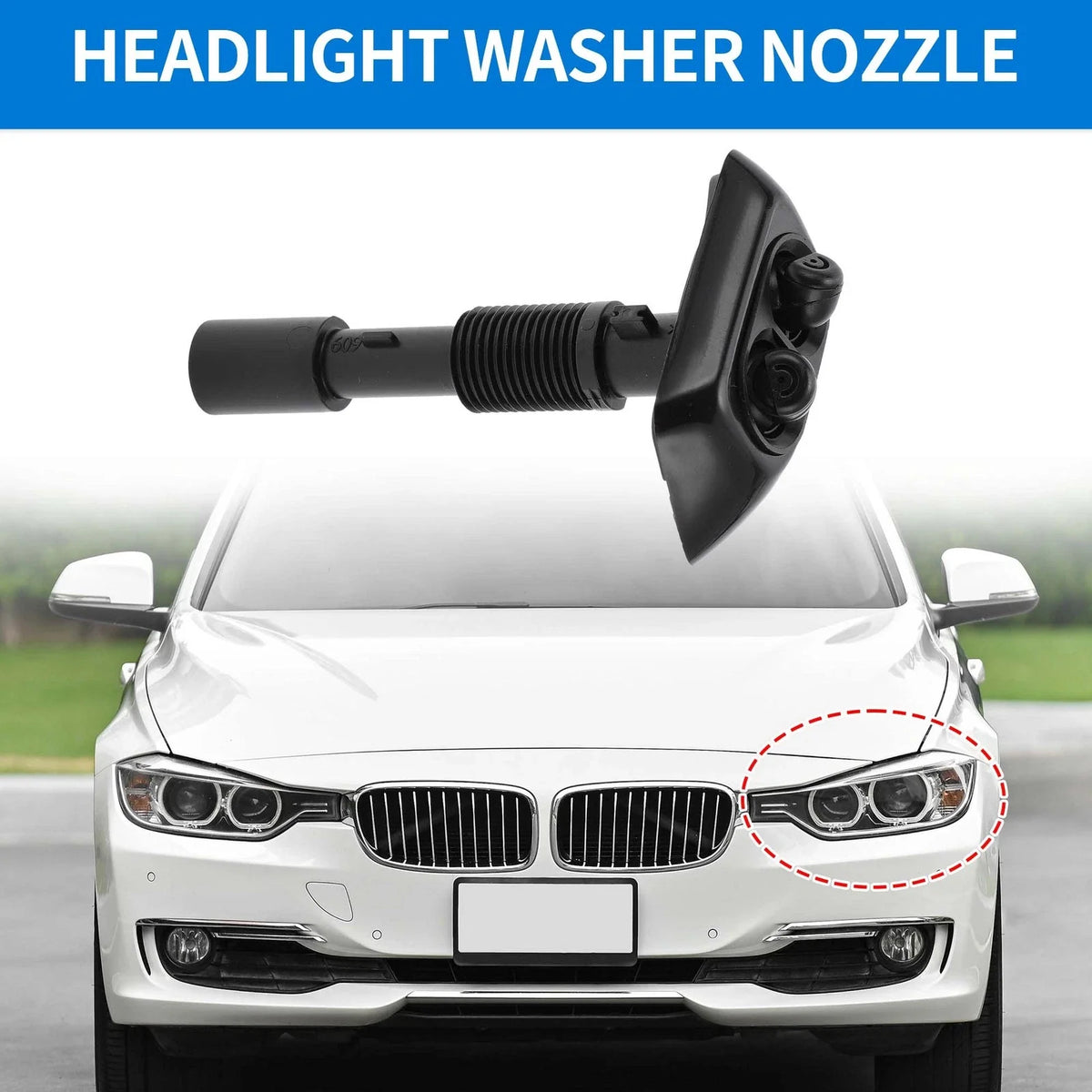 Front Left Headlight Washer Nozzle for BMW 740iL 740i 1995–2001 No. 61678370559
