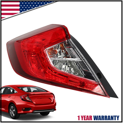 Tail Light Lamp Left Side for Honda Civic Sedan (2016-2021)