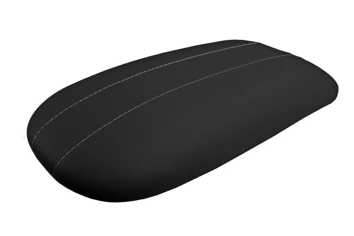 Leather Console Lid Armrest Cover for Ford Expedition (1997–2002) Gray Stitch
