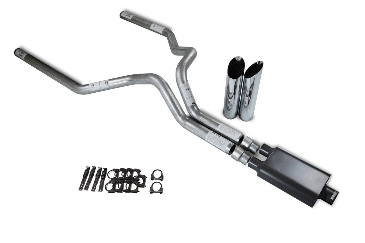 Dual Exhaust Kit for Ford F-150 (2004–2014) 3" with Slash Tips