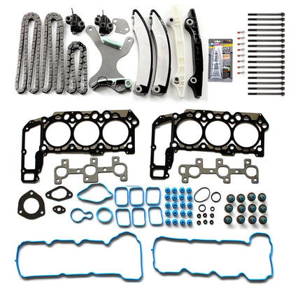 Head Gasket Bolt Set & Timing Chain Kit for Dodge Dakota Durango Grand Cherokee (2005–2009)
