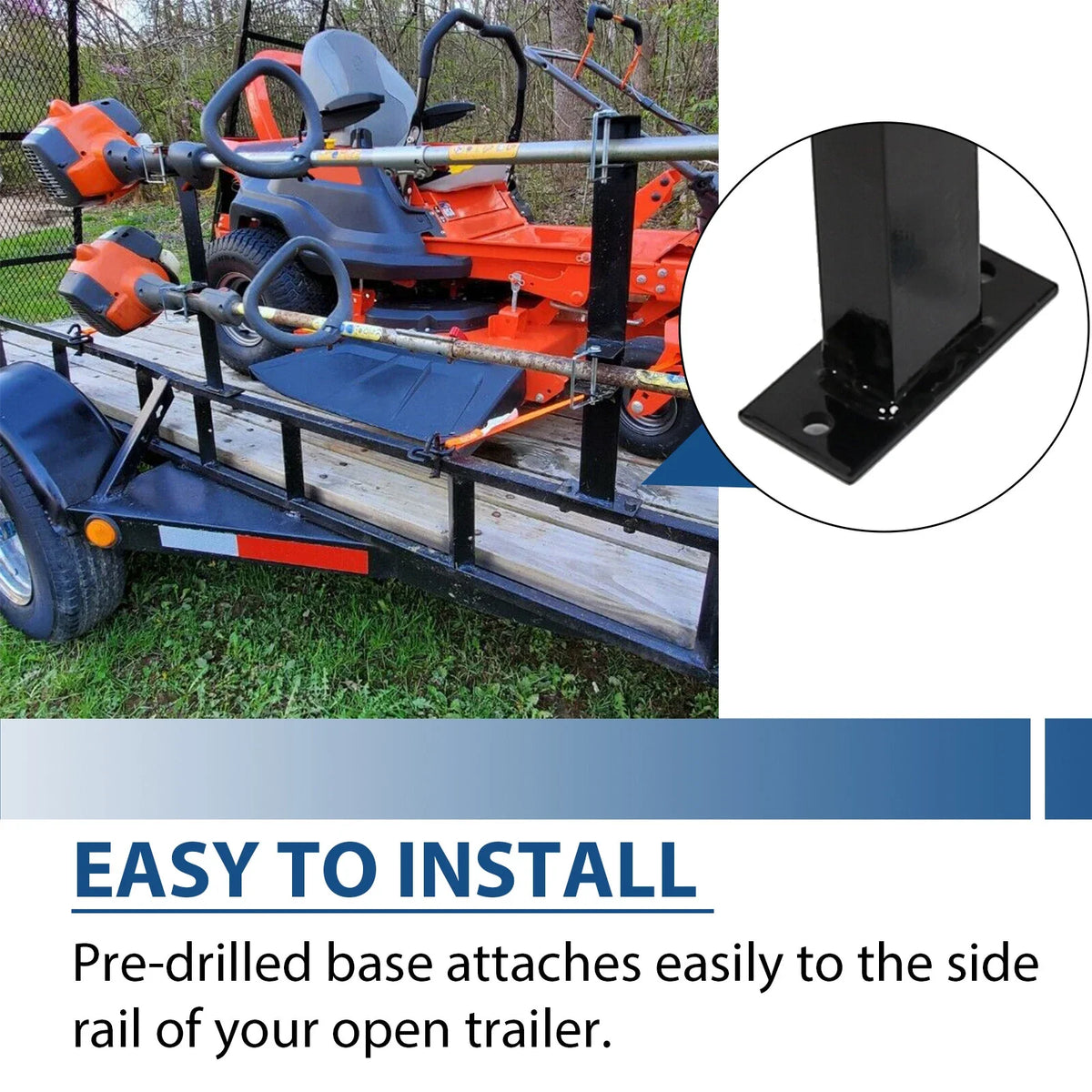 Landscape Trailer Weed Trimmer Holder - 2X with 4 Handle Capacity