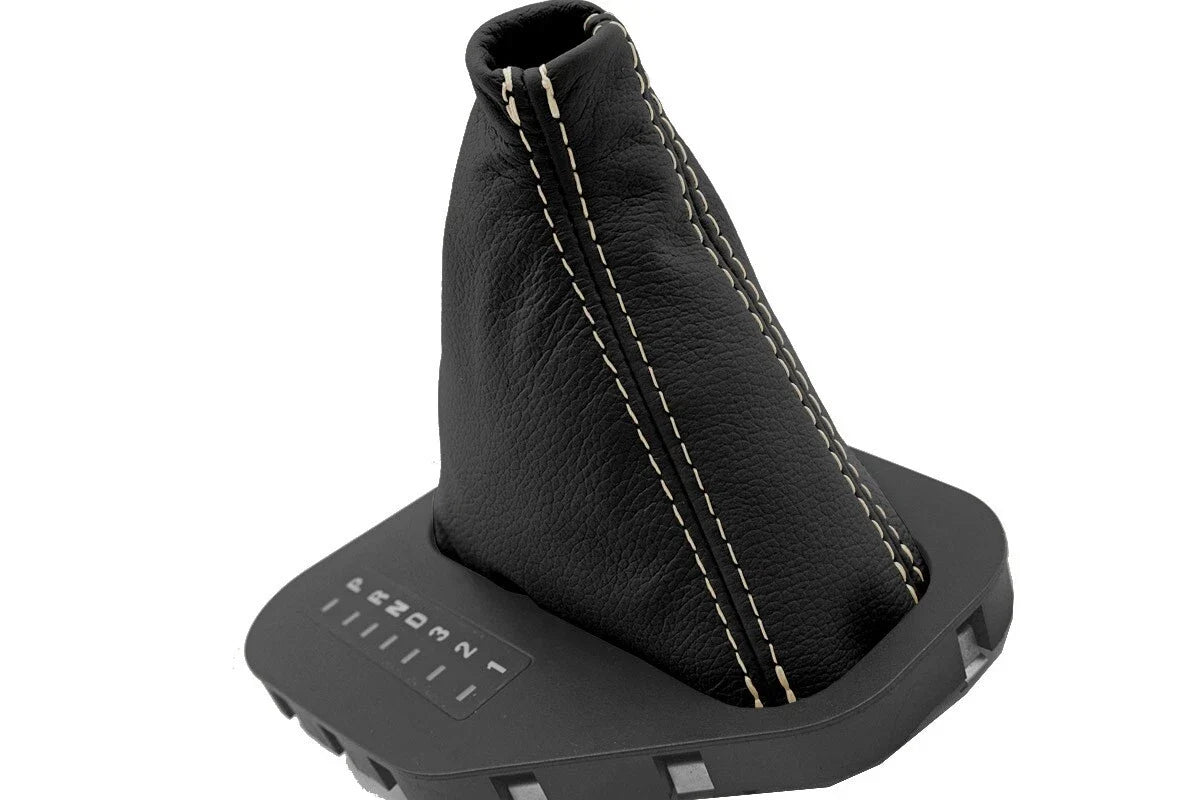 Leather Automatic Shift Boot for BMW E39 525 528 530 (1996–2003) Beige Stitch