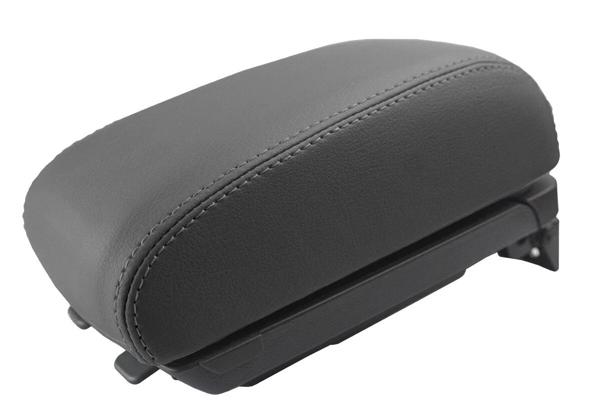 Leather Console Lid Pull Over Cover for Hyundai Tucson (2005–2009) Gray