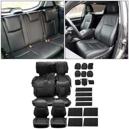 2-Pack Seat Covers in Black for Toyota Highlander LE/Hybrid (2014-2019)