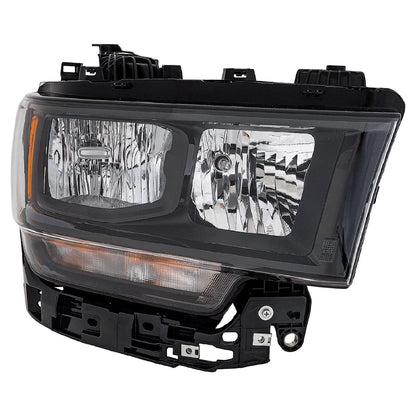 Headlights Assembly for Ram 2500 3500 (2019–2022) Halogen Black Housing