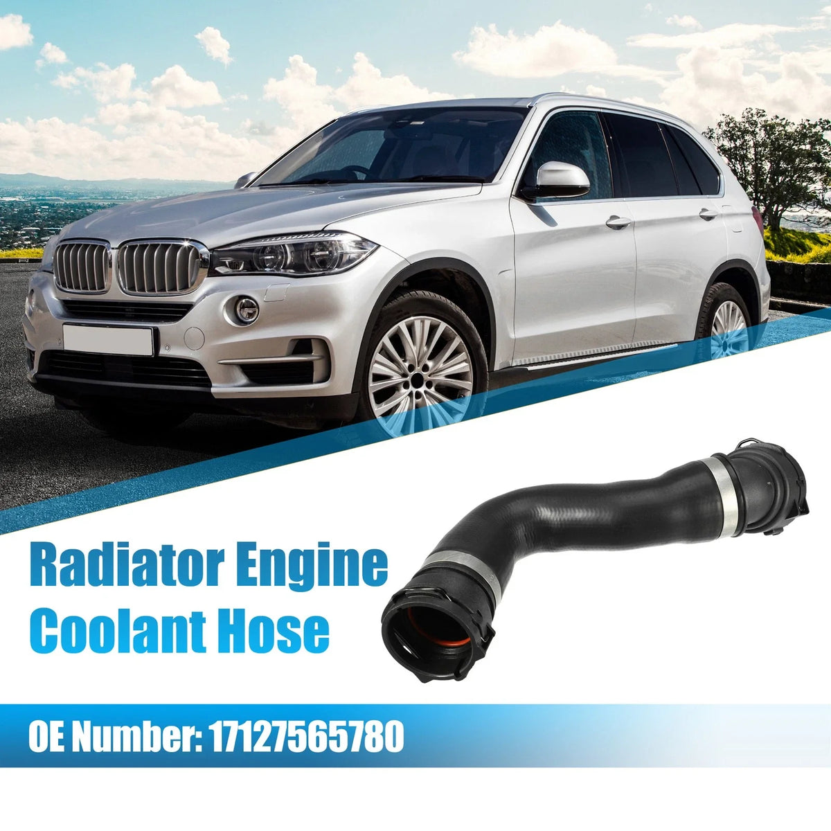 Lower Engine Radiator Coolant Hose for BMW 525xi (2006–2007) No. 17127565780