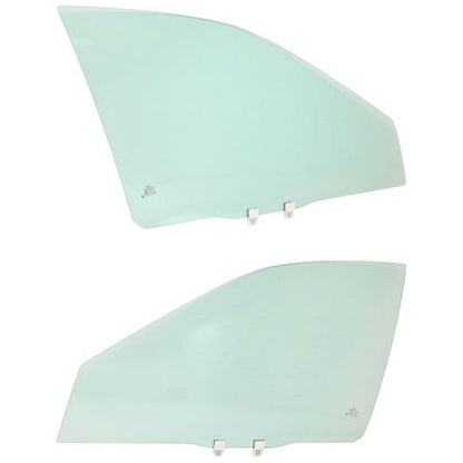 Pair of 2 Front Sedan Door Glasses - Left Right Fitment