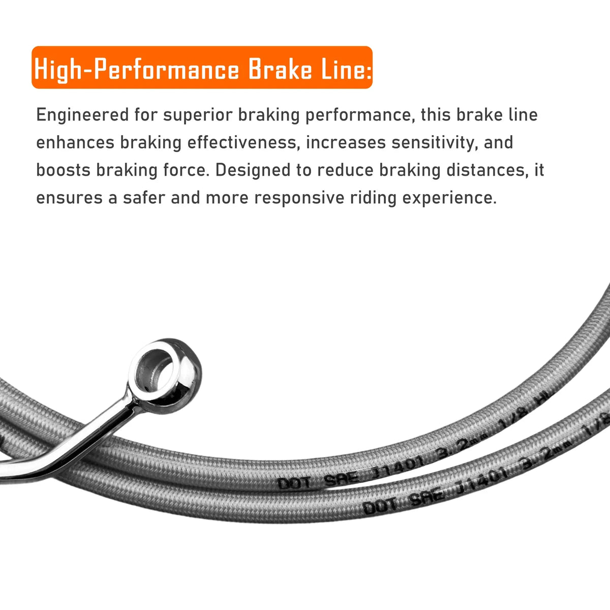 12" Chrome Extended Stainless Cable & Brake Line for Harley Touring (2014–2016)