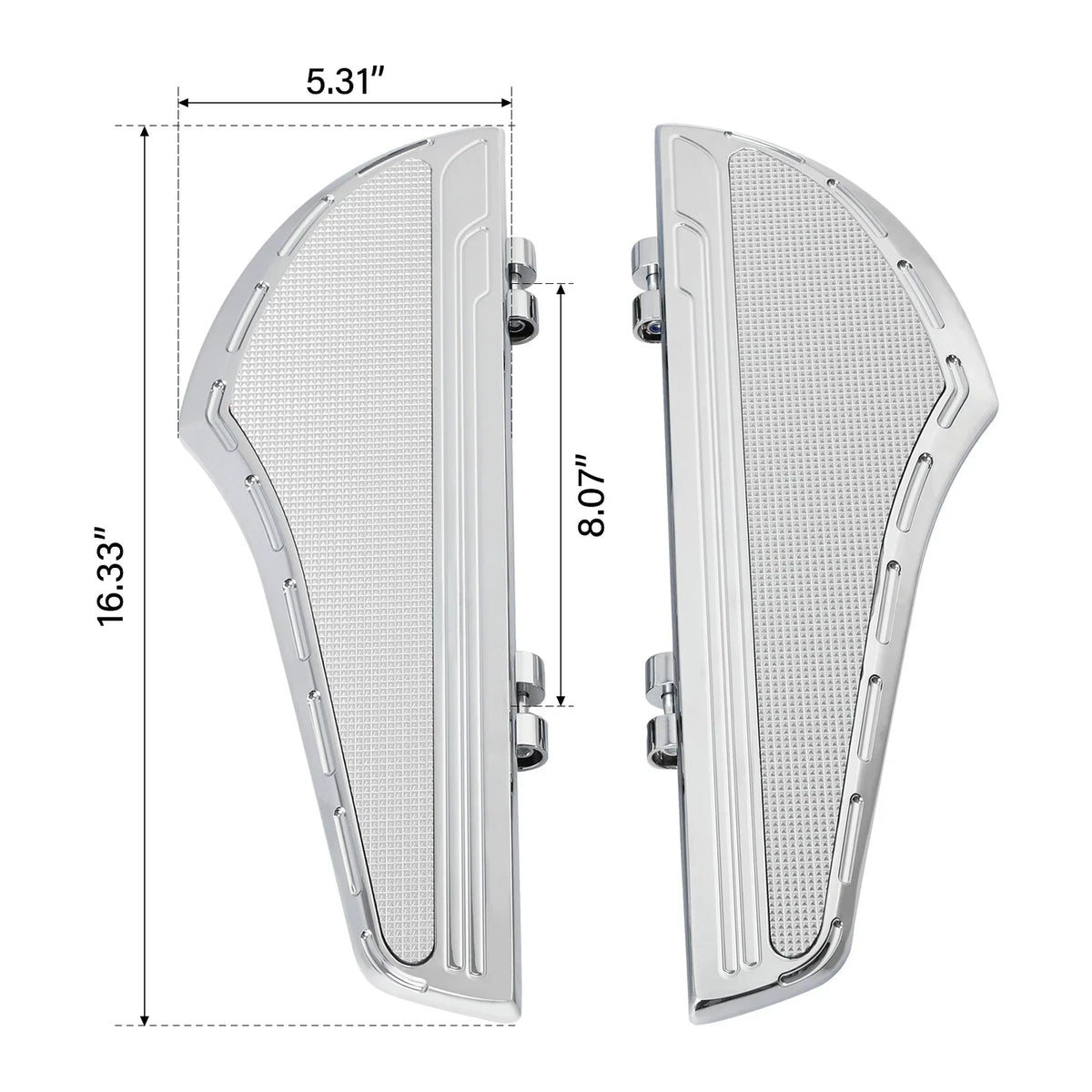 Driver Floorboard Footboard for Harley Touring Dyna Softail (2000–2017)