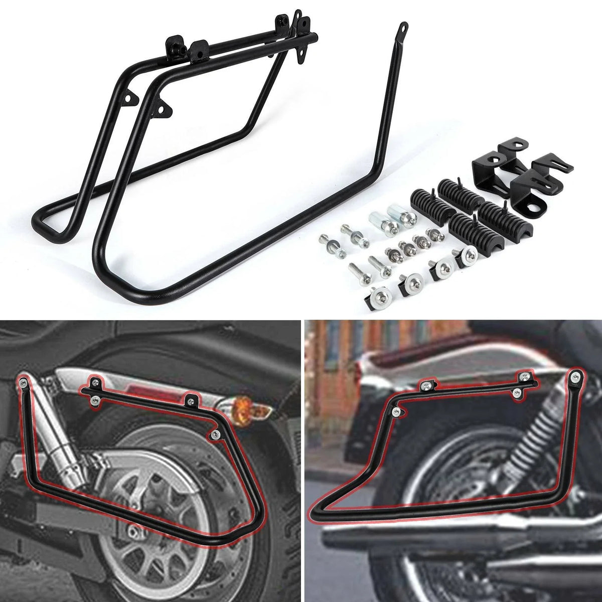 Dyna Conversion Brackets for Harley Davidson (FLH Touring Hard Saddlebag)