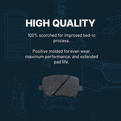 Front Ceramic Brake Pad Set for Jeep Grand Cherokee (1999-2002)