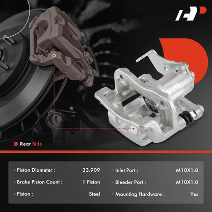 Rear Brake Caliper Set with Bracket - 2X for Elantra 2017-2020