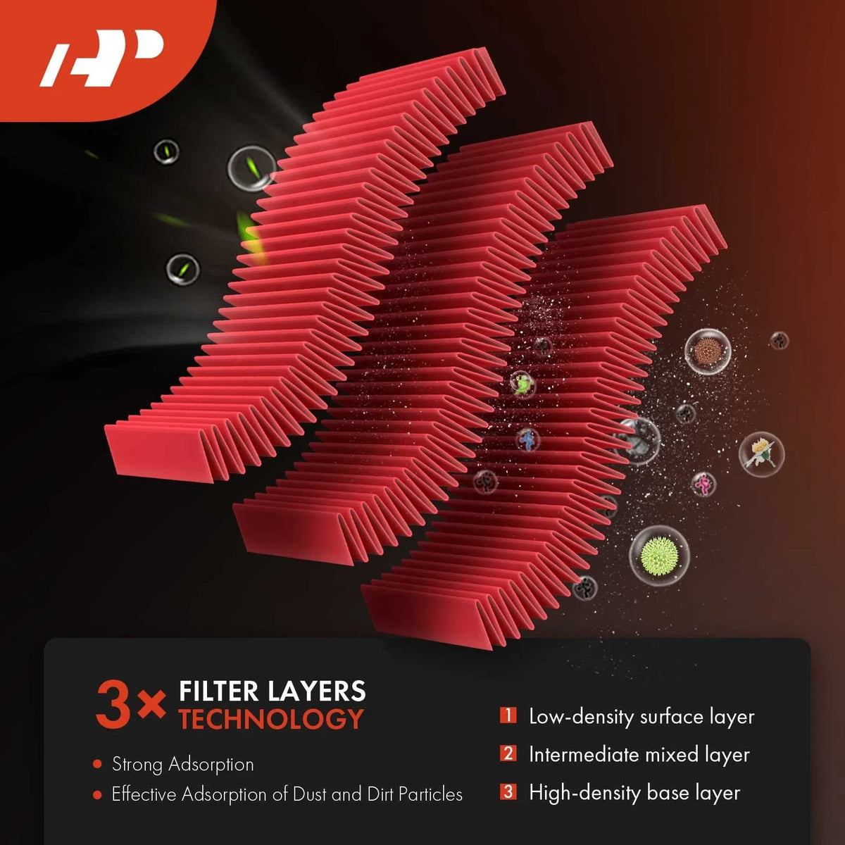 Performance Air Filter (2 Pack) for Honda Civic 2012-2015