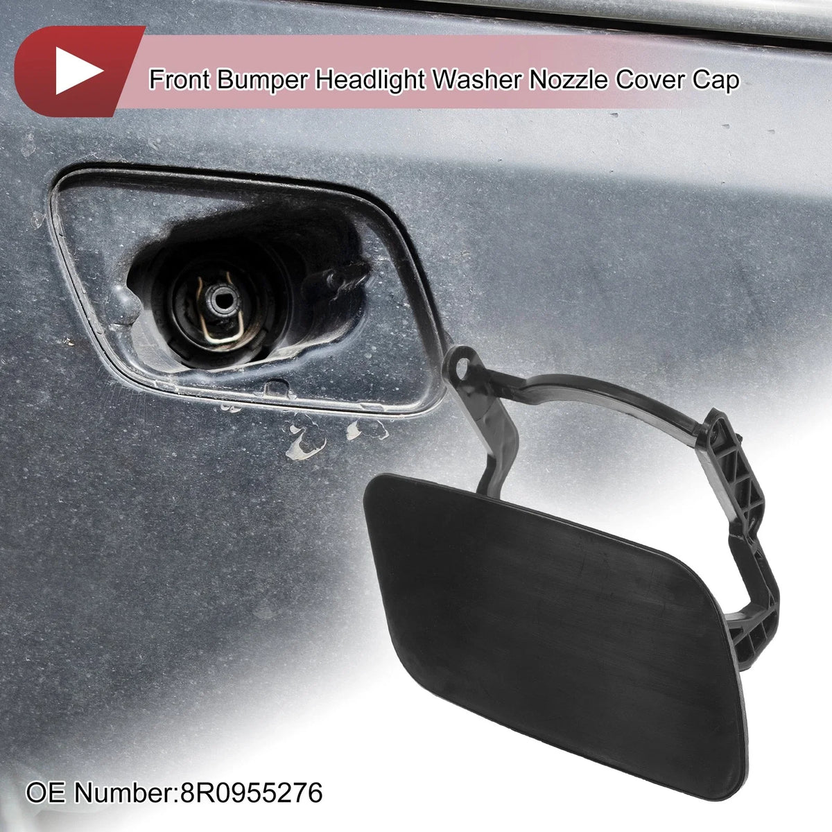 Front Right Washer Nozzle Cover Cap for Audi Q5 (2009–2012) 1 Pcs Unpainted