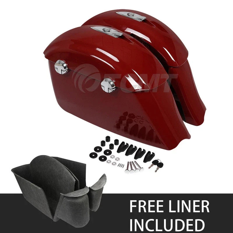 Red Saddlebag Electronic Latch Liner for Indian Chieftain (2014–2018), Roadmaster (2015–2025)