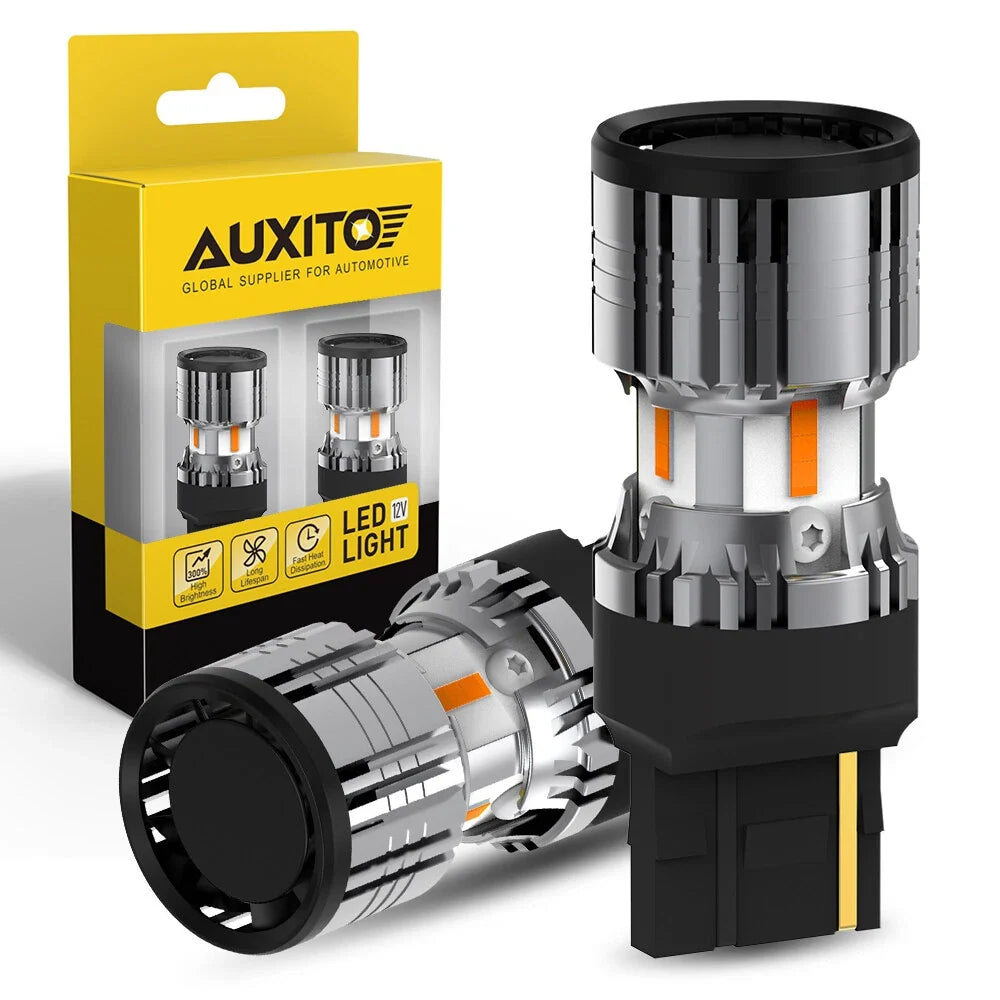 LED Turn Signal Bulbs 7443 7440 Amber - 2X Anti Hyper Flash
