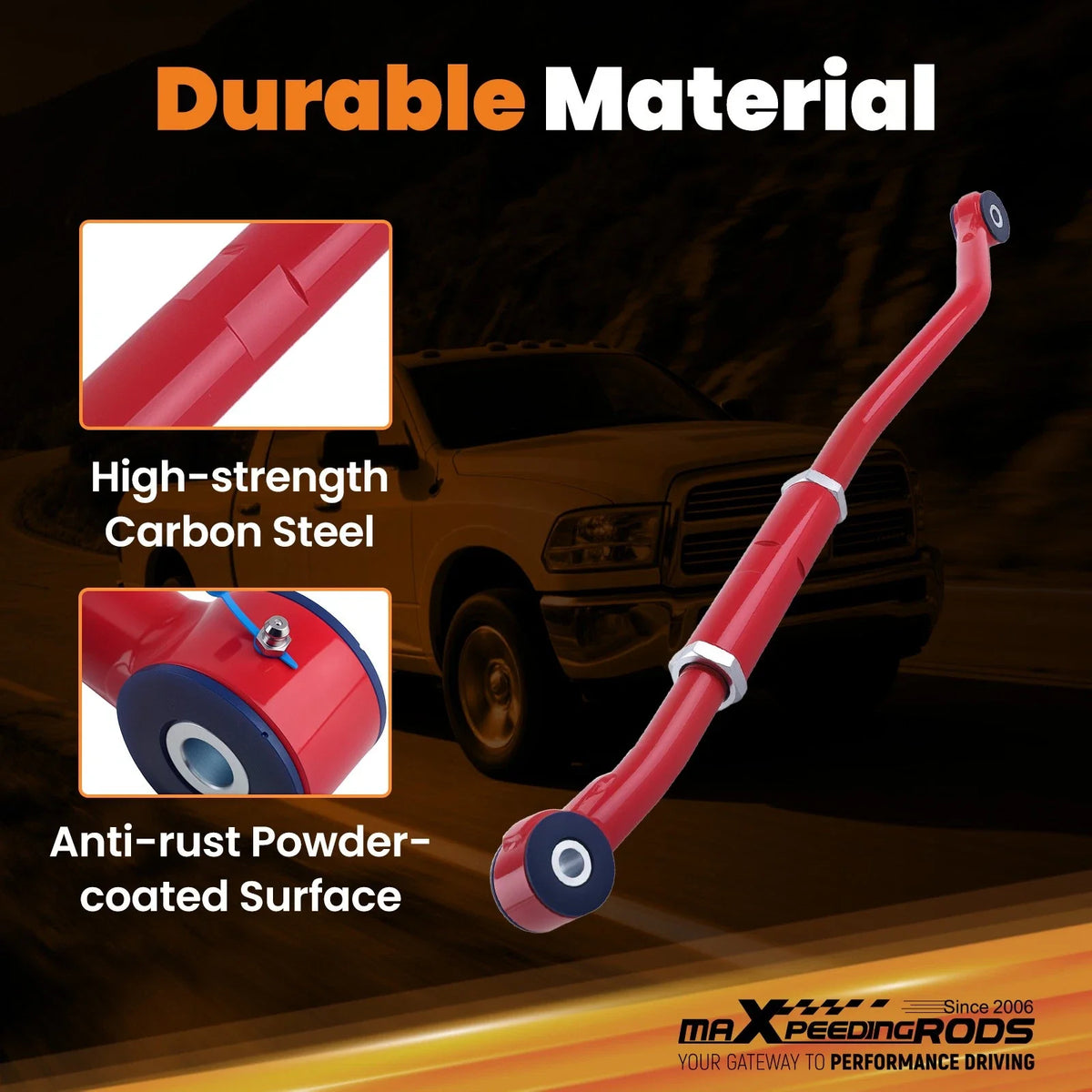 Heavy Duty Front Panhard Rod for 2003–2013 Dodge Ram 2500 3500 4X4