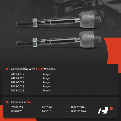 Set of 2 Front Inner Tie Rod Ends for 2019-2023 Ford Ranger