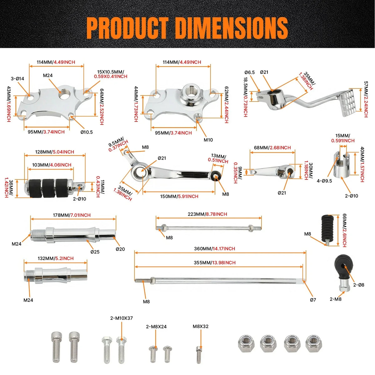 Forward Controls Kit for Harley Sportster (1991 to 2003)