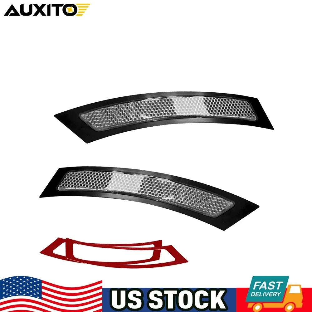 Front Bumper Side Marker Lights Pair Clear for BMW 3-Series E92 E93 2007-2013