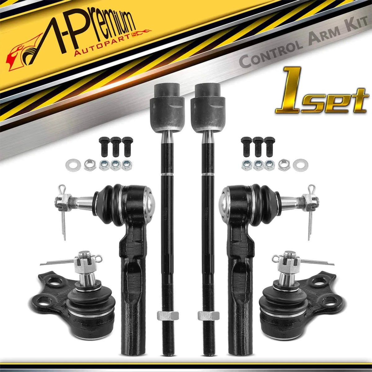 6x Inner & Outer Tie Rod End Ball Joint for Chevy Malibu (1997–2003)