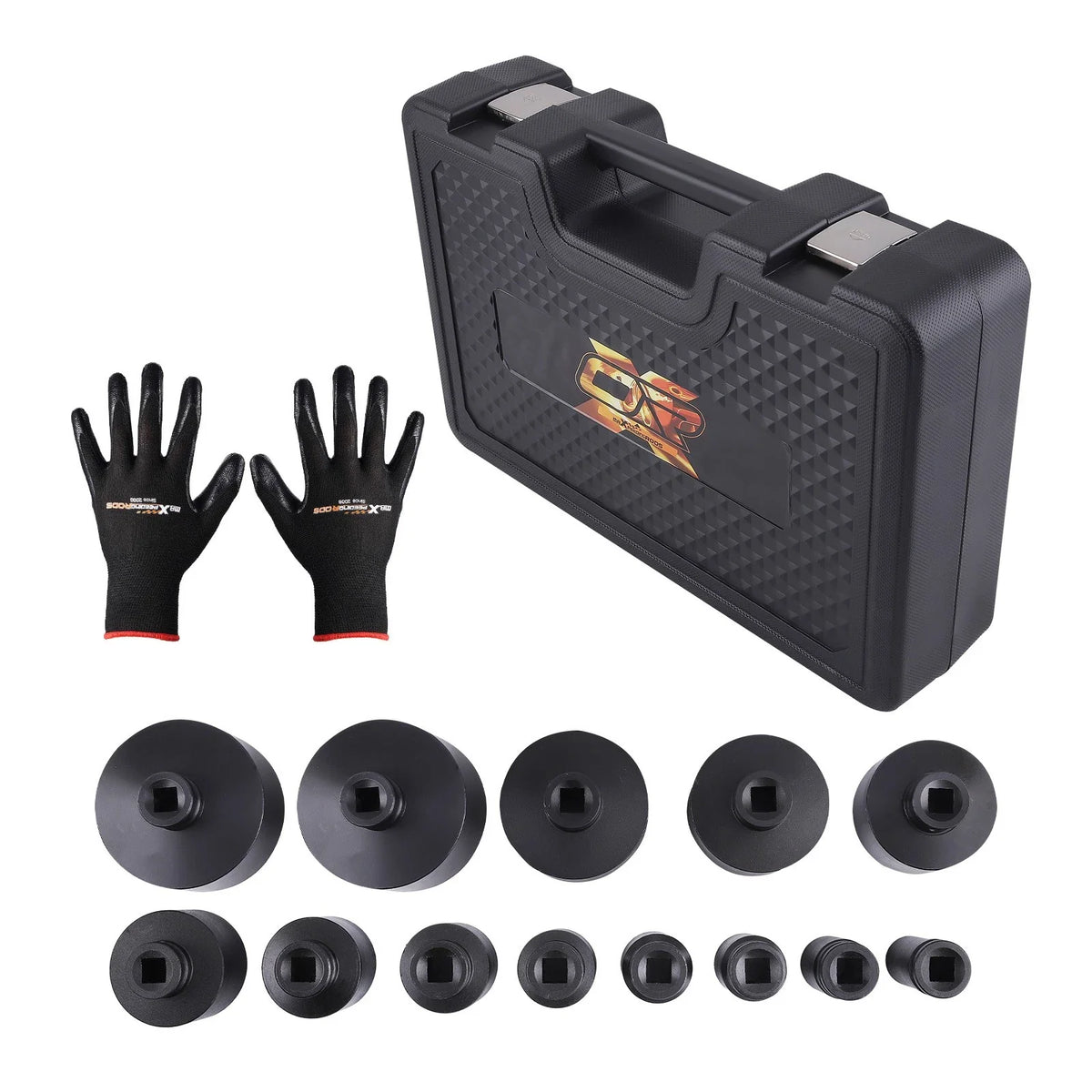 Deep Internal Teeth Lock Nut Socket Set - 13pc 1/2" Drive 60mm